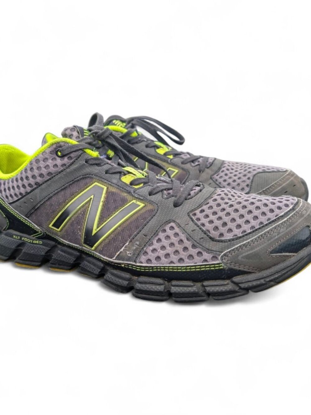 New Balance 750v1 Running Men's Size 12 Gray Neon Green XLT Footbed M750CY1